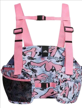 Rare: Adidas Pink & Light Blue Graphic Chest Bag Adult Small NWT